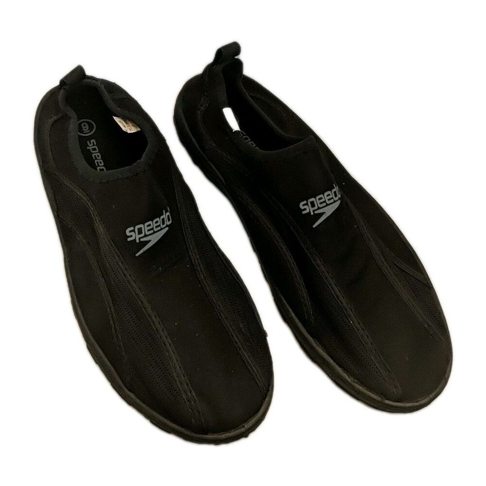 Speedo Men 9 Water Shoes Quick Drying Sports Aqua Sandals  Black